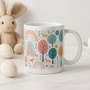 Grande Tasse Arbres de la forêt fantaisiste Pâques printemps Ar