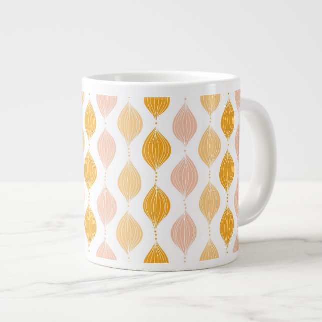 Grande Tasse arrière - plan Abstrait de motif d'or (Devant droit)
