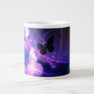 Grande Tasse Arrière - plan avec papillons de nuit