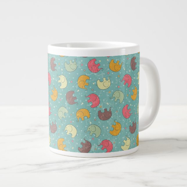 Grande Tasse arrière - plan de bébé (Devant droit)
