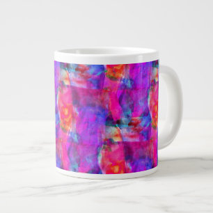 Grande Tasse arrière - plan de texture rose, bleue et rouge