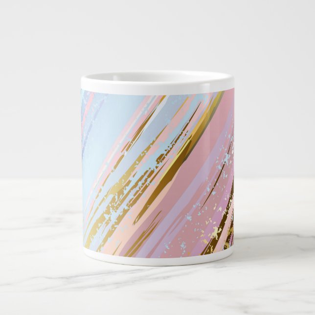 Grande Tasse Arrière - plan rose texturé (Devant)