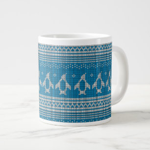 Grande Tasse Arrière - plan tricoté par bleu