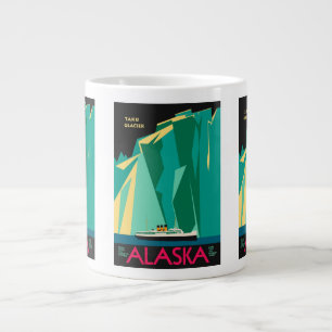 Grande Tasse Art de l'affiche de voyage vintage de l'Alaska, gl