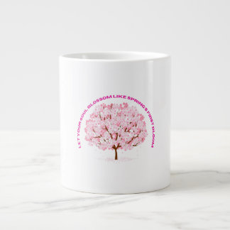 Grande Tasse Art Floral Rose Rose Sérénité Fleuri