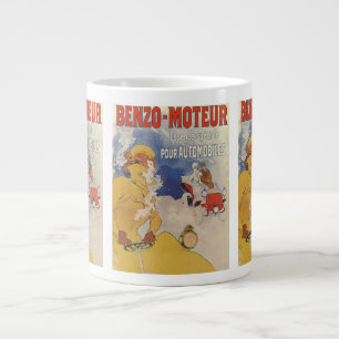 Grande Tasse Art Nouveau vintage, Benzo Moteur par Jules Cheret