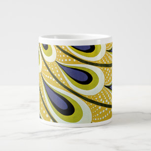 Grande Tasse Art Nouveau vintage, plume de paon Macmillan