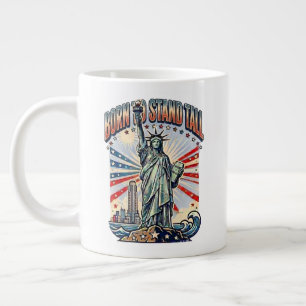 Grande Tasse Art Patriotique Né pour Se Tenir Droit
