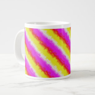 Grande Tasse Artdeco rose Jaune Artdeco Arc-en-ciel rayures