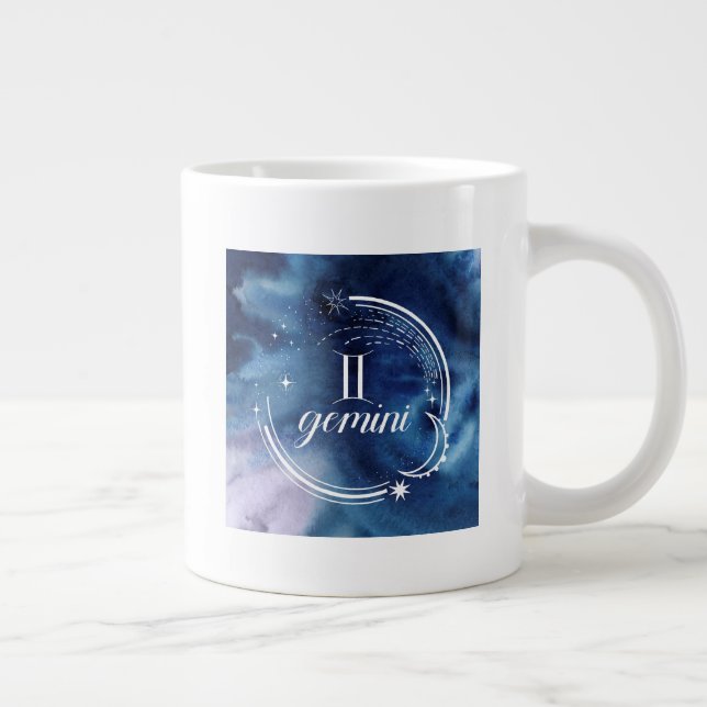 Grande Tasse Astrologie aquarelle - Gemini (Droite)