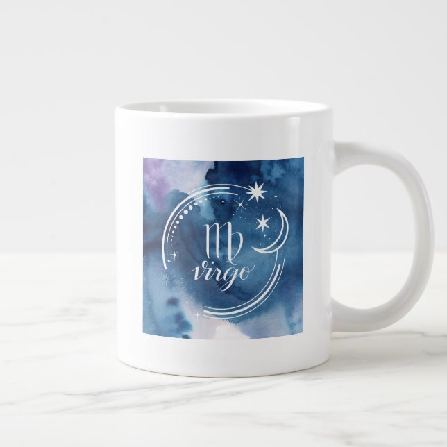 Grande Tasse Astrologie de l'aquarelle - Virgo (Droite)