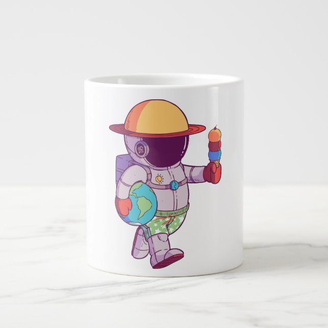 Grande Tasse Astronaut, Planètes amusantes (Devant)