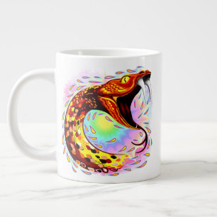 Grande Tasse Attaque de serpent Psychedelic Surreal Art