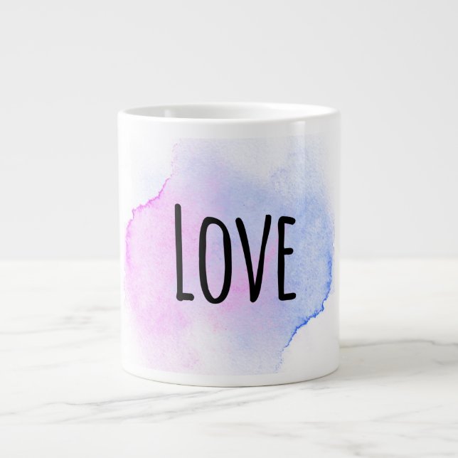 Grande Tasse *~* Attirer bon amour Emoto Aquarelle INTENTION  (Devant)