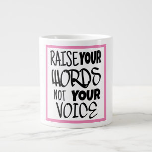 Grande Tasse Augmentez vos mots une citation motivante Spéciali