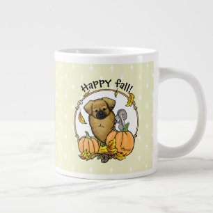 Grande Tasse Automne Espagnol Tibétain (Brown) Chien Citrouille