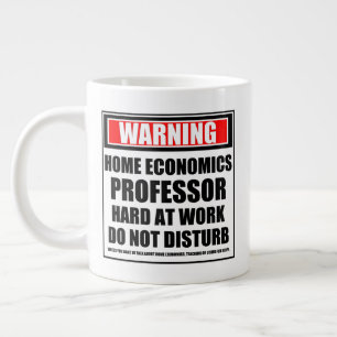 Grande Tasse Avertissement Accueil Professeur D'Économie Dur Au