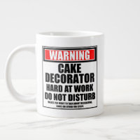 Avertissement Décorateur De Gâteau Dur Au Travail