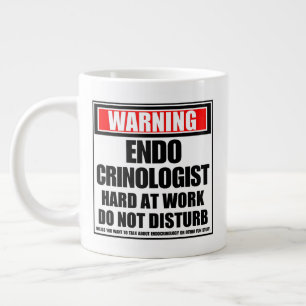 Grande Tasse Avertissement Endocrinologue Dur Au Travail