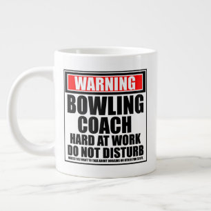 Grande Tasse Avertissement Entraîneur de Bowling Travaille Fort