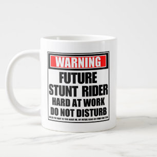 Grande Tasse Avertissement Futur Rider Dur Au Travail