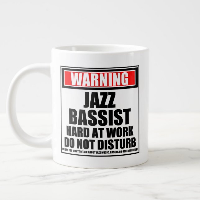 Grande Tasse Avertissement Jazz Baid Dur Au Travail Ne Disturbe (Gauche)