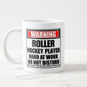Grande Tasse Avertissement Joueur de Roller dur au travail