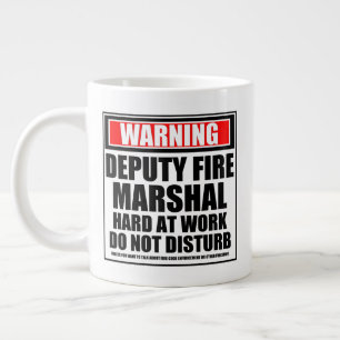 Grande Tasse Avertissement Maréchal Adjoint Des Incendies Dur A