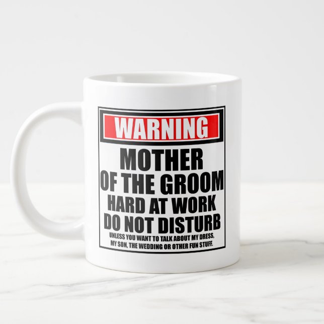 Grande Tasse Avertissement Mère De La Pièce Dur Au Travail (Gauche)
