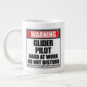 Grande Tasse Avertissement Pilote De Planeur Dur Au Travail Ne