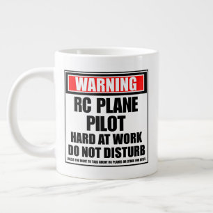 Grande Tasse Avertissement Pilote De Volet RC Dur Au Travail Ne