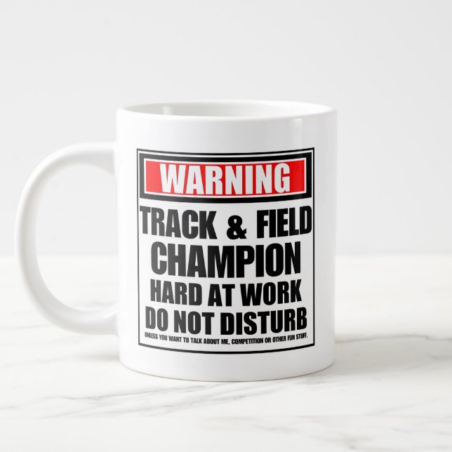 Grande Tasse Avertissement Piste & Champion De Terrain Dur Au T (Gauche)
