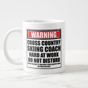Grande Tasse Avertissement Ski De Fond Entraîneur Au Travail