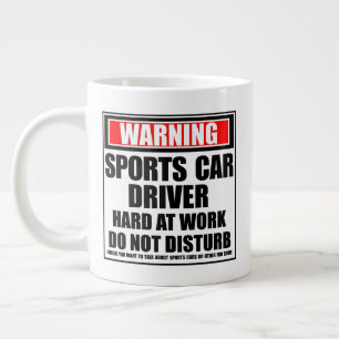 Grande Tasse Avertissement Sport Conducteur De Voiture Dur Au T