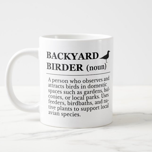 Grande Tasse Backyard Birder Definition - Garden Birdwatching (Gauche)