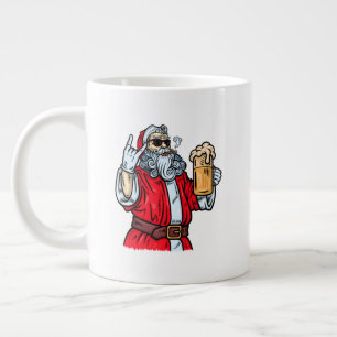 Grande Tasse Bad Père Noël, Rock, Bière et Cigar