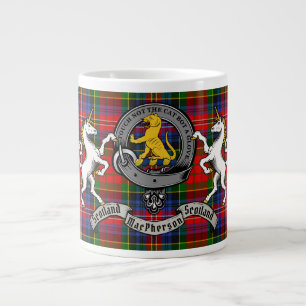 Grande Tasse Badge MacPherson/McPherson avec Tartan Personnalis