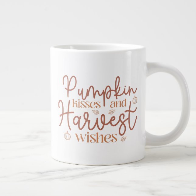 Grande Tasse Baisers citrouilles et souhaits de récolte (Droite)