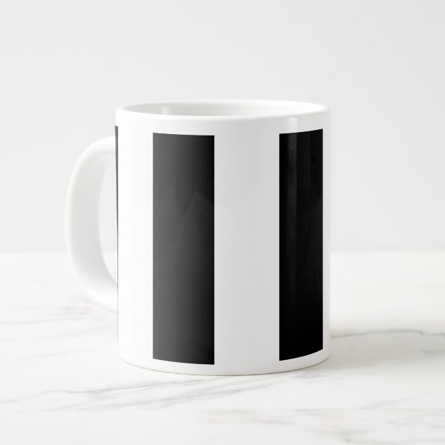 Grande Tasse Bandes noires et blanches, Motif rayé, Lignes (Devant gauche)
