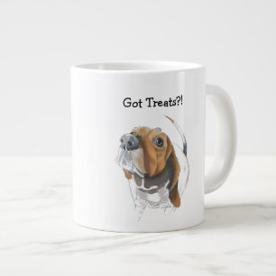 Grande Tasse Basset Hound Drôle Illustration de couleur