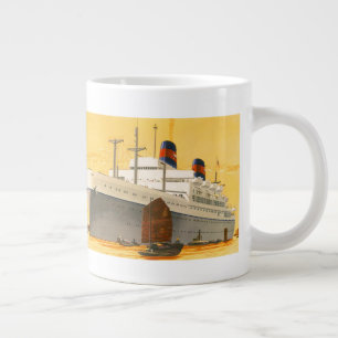 Grande Tasse Bateau de croisière vintage vers l'Orient avec des