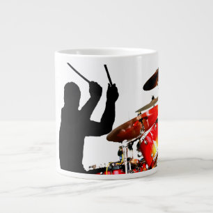 Grande Tasse Bâtons de batteur dans fûts d'ombre d'air de vra