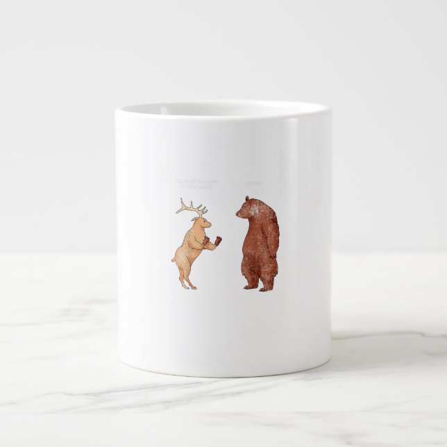 Grande Tasse Bear Hands Oh Deer Funny Sayings Pun Gift  (Devant)