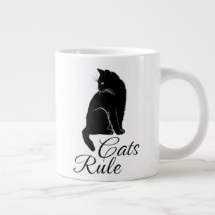 Grande Tasse Beau Dos assis Chat - Chats Règle