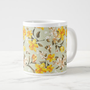 Grande Tasse Beau motif floral lumineux élégant