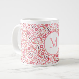 Grande Tasse Beauté rose et maquillage motif transparent fémini