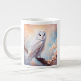 Grande Tasse Beautiful Barn Owl Flowers 