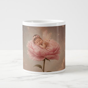 Grande Tasse Bébé endormi fleur rose