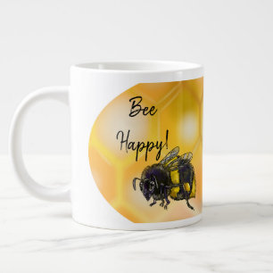 Grande Tasse Bee Happy Bumblebees