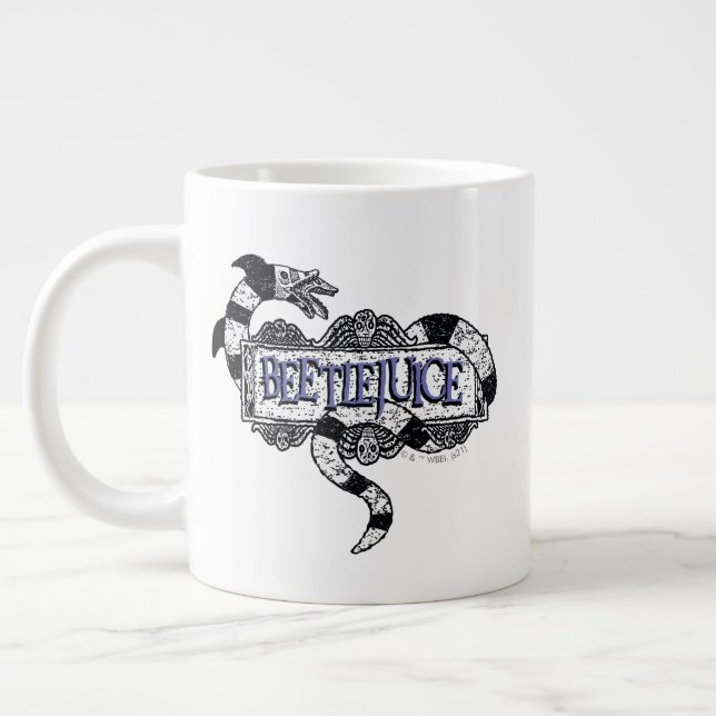 Grande Tasse Beetlejus | Vapeur de sable enroulé sur le logo Be (Gauche)